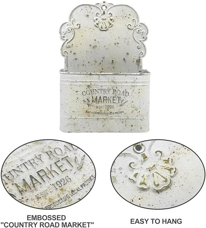All Chic Metal Wall Planter Wall Mount Planter Wall Haning Planter Outdoor Metal Wall Planter Wall Vases for Flowers Shabby Chic Wall Decor for Rustic Farmhouse by GreenHaven Gardens