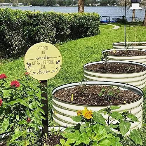 Vego garden 17" Tall 42" Round Raised Garden Bed Metal Raised Bed Planter Box for Vegetables Flowers Patio, Pearl White by GreenHaven Gardens