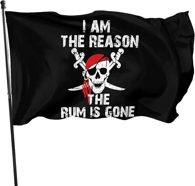 Pirate Flag Jolly Roger Flag 3x5 Ft Indoor/Outdoor Yard Garden Lawn Holiday Decoration Banner Sign by GreenHaven Gardens