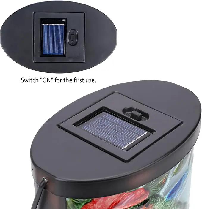 Hanging Solar Lantern Outdoor Waterproof LED Hummingbird Solar Lights Outdoor Decorative Solar Lanterns Tabletop Lamp for Patio Garden Yard Decor by GreenHaven Gardens