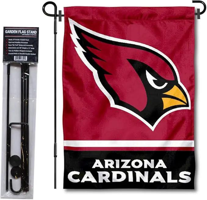 WinCraft Arizona Cardinals Garden Flag with Stand Holder by GreenHaven Gardens