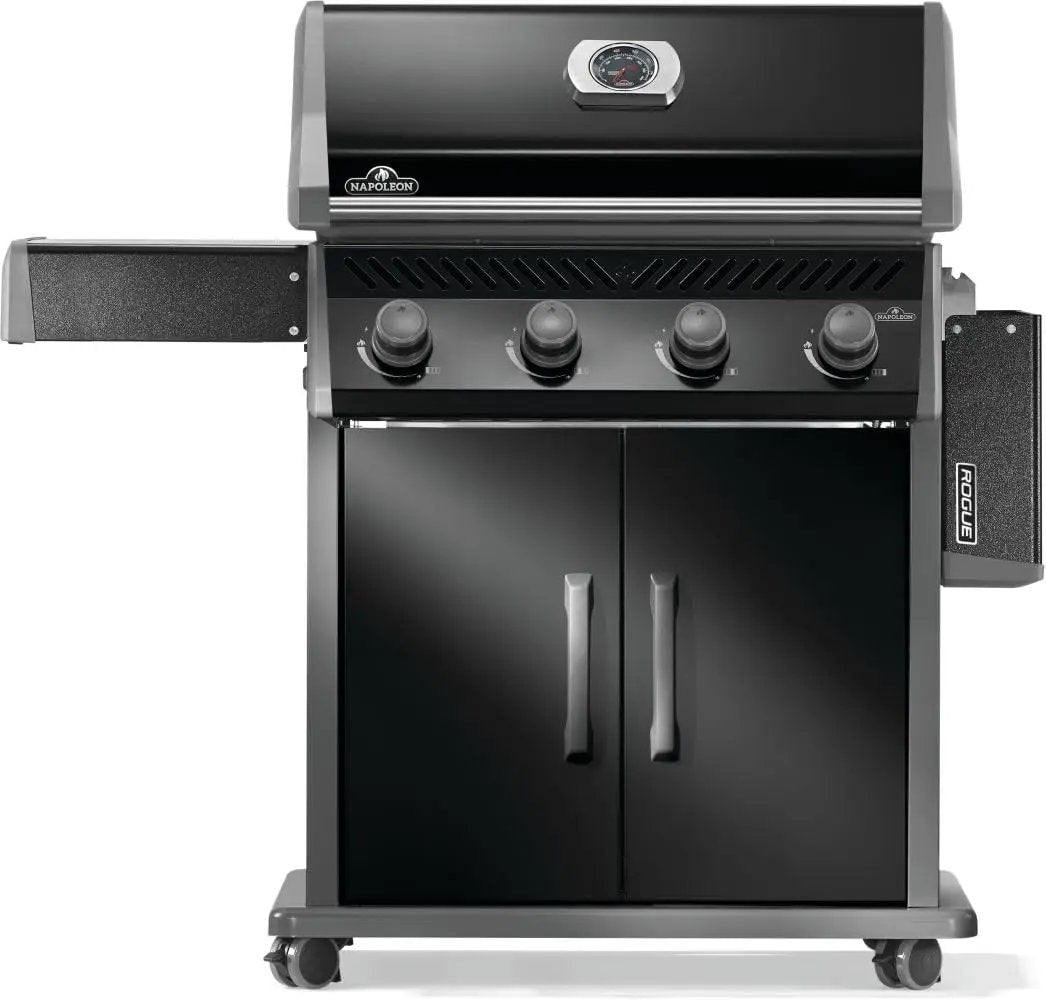 Napoleon Rogue 525 Natural Gas Grill, Black, Durable 4-Burner Cooking Surface by GreenHaven Gardens