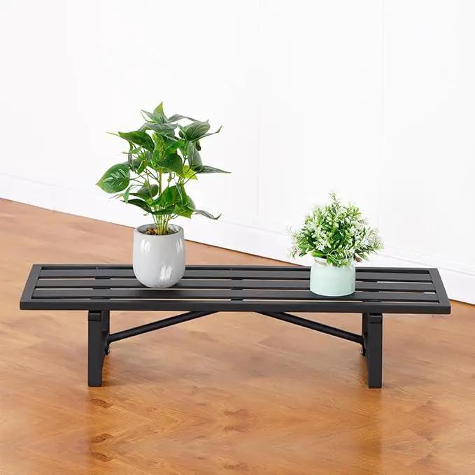 Plant Stand - Indoor/Outdoor Extra-Sturdy Aluminum Plant Stand with 300 LBS Capacity, L37.8 x W11.4 x H7.9 inch – Ideal for Patios, Gardens, Living Room Decoration by GreenHaven Gardens