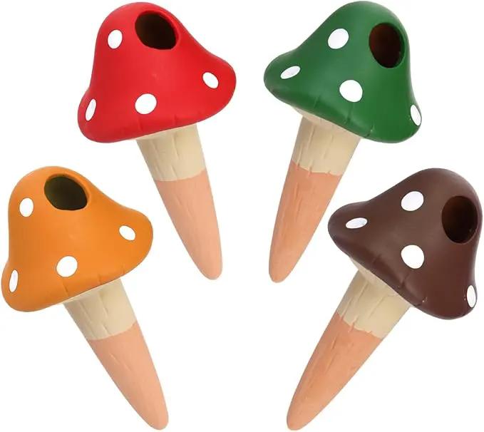 Peohud 8 Pack Self Watering Spikes Mushroom Shaped, Terracotta Plant Watering Globes, Cute Watering Device, Automatic Irrigation Spikes for Indoor Outdoor Potted Plants by GreenHaven Gardens