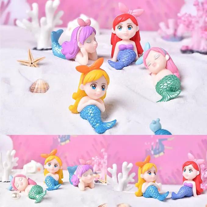 18 Pcs Miniature Mermaid Figurines,Mini Mermaid and Mini Sleeping Mermaid in Shell for Cake Decoration Home Terrarium Decoration DIY Crafts by GreenHaven Gardens