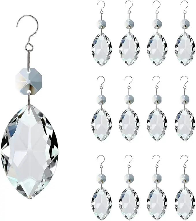 12pcs Crystal Suncatchers, Hanging Crystals Chandelier Prisms for Windows, Rainbow Maker Home Decoration by GreenHaven Gardens