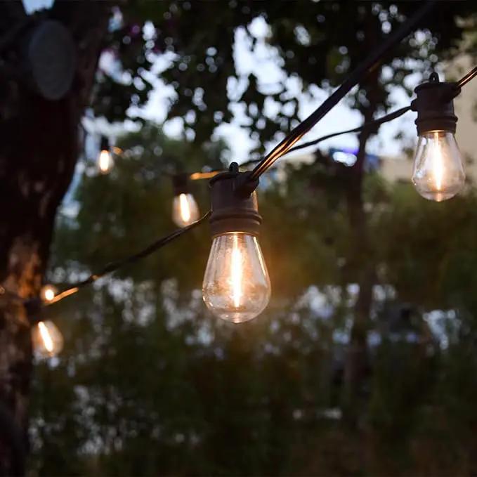 SUNTHIN Outdoor String Lights, 144ft(3 Pack 48ft) Patio Lights with LED Shatterproof Bulbs, Hanging for Outside, Garden, Backyard, Deck, Porch, Bistro, Pool, Party by GreenHaven Gardens