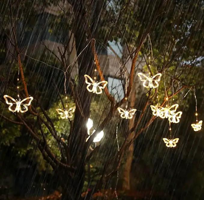 Solar USB String Butterfly Lights Indoor Outdoor 10 LED Fairy Light Decorations for Garden Fence Patio Yard Christmas Tree, Lawn, Patio, Party Decoration (Solar Light) by GreenHaven Gardens