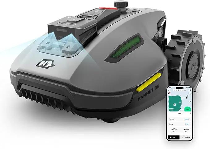 YUKA Mini 700H Robot Lawn Mower, Reception 0.17 Acre, Max.0.27 Acre, Ultrasense AI Vision+ RTK Positioning, Auto Mapping, App Control, 50% Slope, Cutting Height 2''~3.5'', 15 Mowing Zones by GreenHaven Gardens