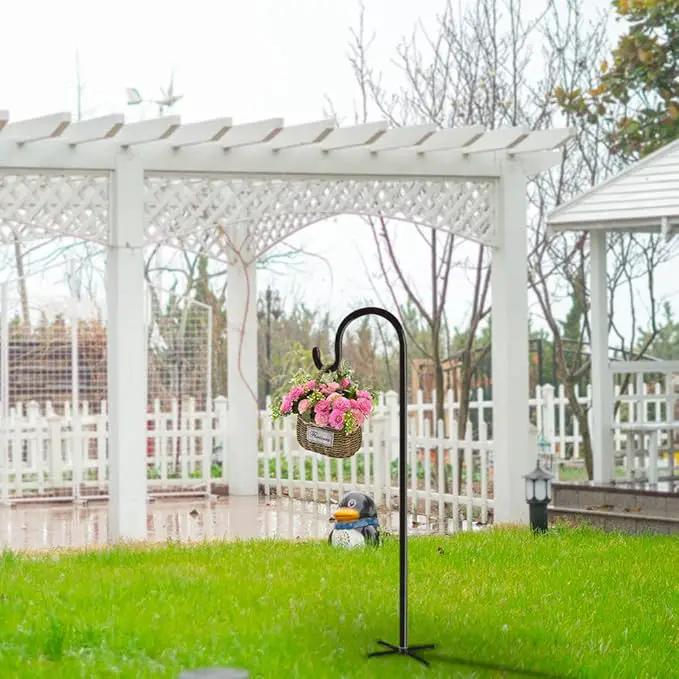Shepherd Hooks Outdoor 36 Inches for Lanterns Heavy Duty Shepherd Stand Plant Hanger Yard Hooks for Solar Lights,Bird Feeder,Wedding,Mason Jar,Planter Pot by GreenHaven Gardens