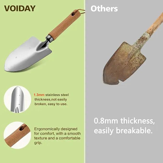 Gardening Tools of 9 Pieces | Stainless Steel Heavy-Duty Gardening Hand Tools with a Delicate and Durable Storage Bag and Anti-Slip Rubber Gloves | Garden Tools Make Ideal Gardening Gifts for Women by GreenHaven Gardens