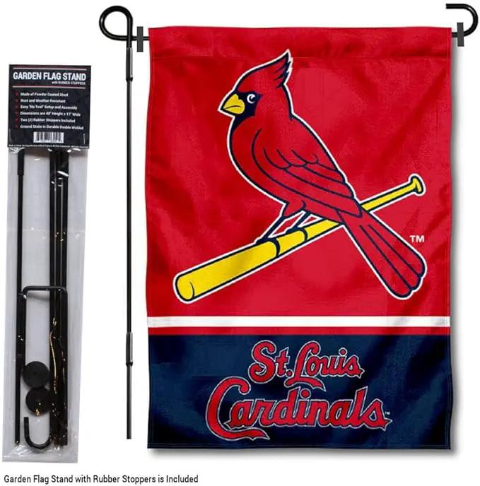 WinCraft St. Louis Cardinals Garden Flag with Stand Holder by GreenHaven Gardens