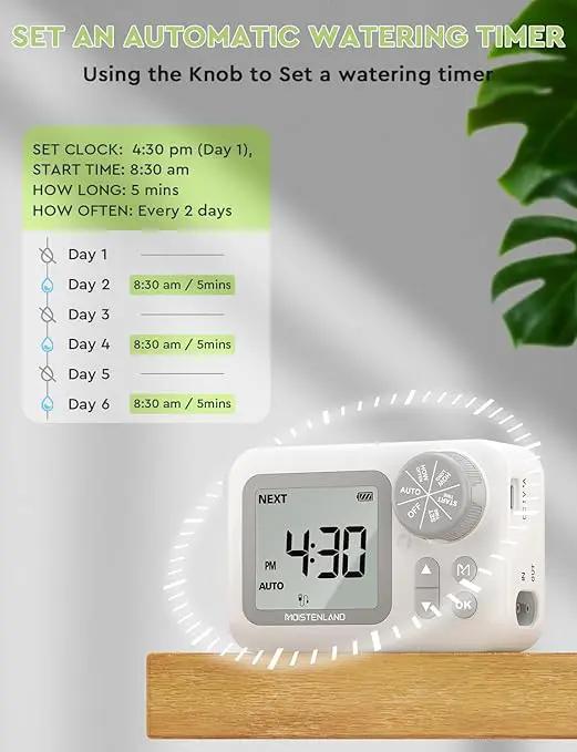[2025 Upgraded] Automatic Drip Irrigation Kit, 15 Potted Indoor Houseplants Support, Indoor Automatic Watering System for Plants, with Digital Programmable Water Timer by GreenHaven Gardens