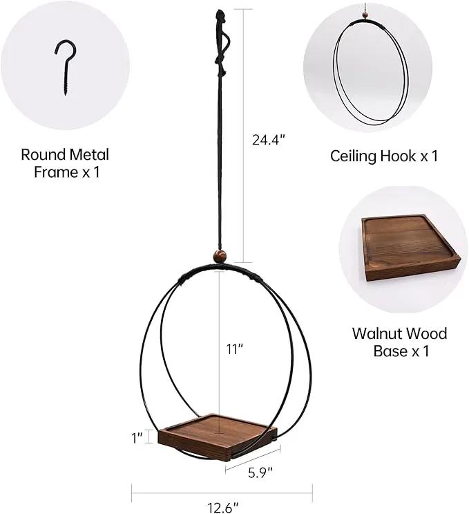 Hanging Planter for Indoor Plants - Outdoor Plant Hanger, Mid Century Metal Plant Hanger, Plant Hanger Indoor Conner Ceiling, Gift for Mom, Plant Lovers, Housewarming by GreenHaven Gardens