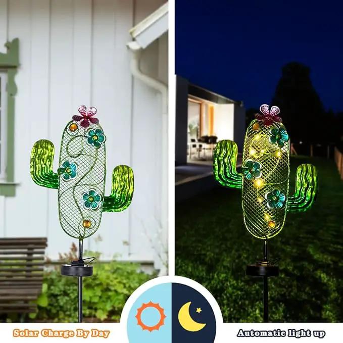 dreamysoul Solar Garden Lights, Outdoor Solar Cactus Lights Stake Waterproof for Garden Patio Yard Pathway Decoration by GreenHaven Gardens