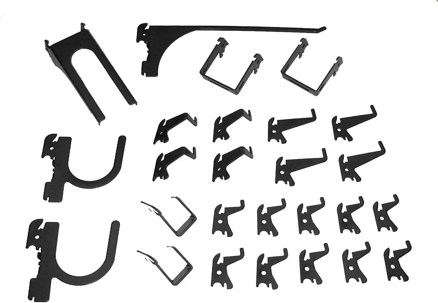 Wall Control Metal Pegboard Tool Organizer Kit (30-WRK-400GB) and Wall Control 26 Piece Deluxe Slotted Hook Assortment (KT-200-DLX) by GreenHaven Gardens