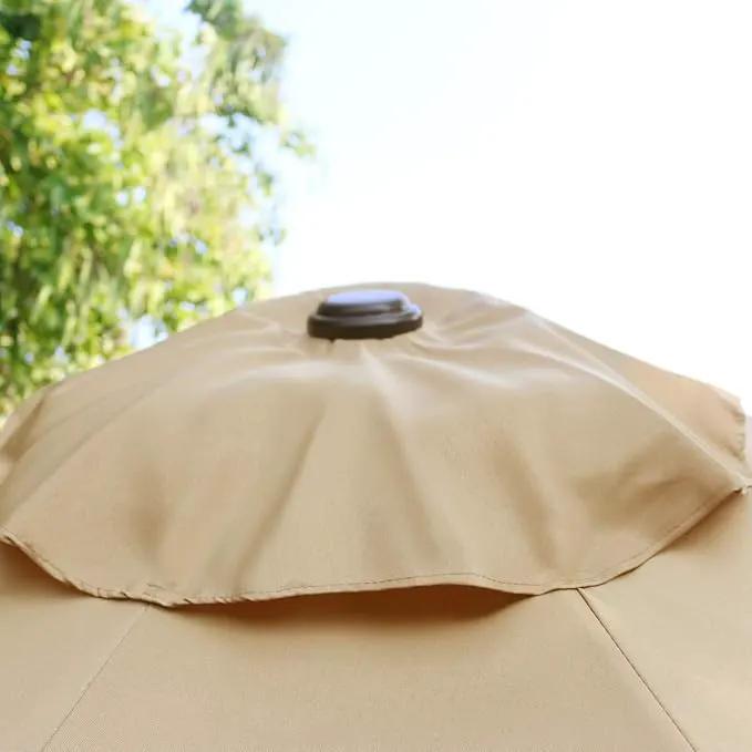 Sunnyglade 9' Patio Umbrella Outdoor Table Umbrella with 8 Sturdy Ribs (Tan) by GreenHaven Gardens