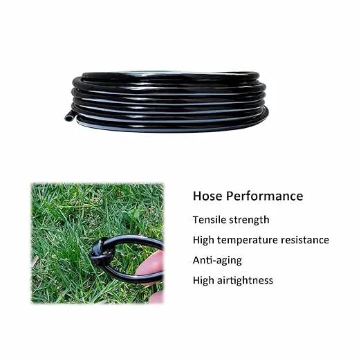 Drip Irrigation Kit 64ft 5/16“ID Inche Pipe Solutions for Large Gardens with Low Water Pressure Away from The Water Source by GreenHaven Gardens