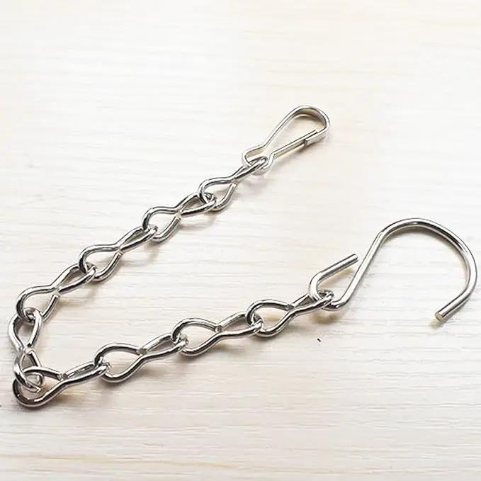 10 Pack 9.5 Inch Silver Hanging Chains for Hanging Bird Feeders, Bird Houses, Planters, Baskets, Birdbaths, Lanterns, Wind Chimes, Billboards, Signs and Ornaments by GreenHaven Gardens