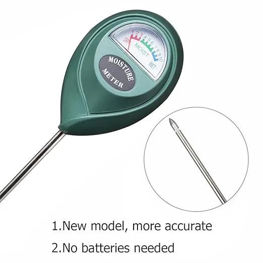 XLUX Soil Moisture Sensor Meter Water Monitor, Hygrometer for Gardening, Farming,Plants, No Batteries Required, 2 Pack by GreenHaven Gardens