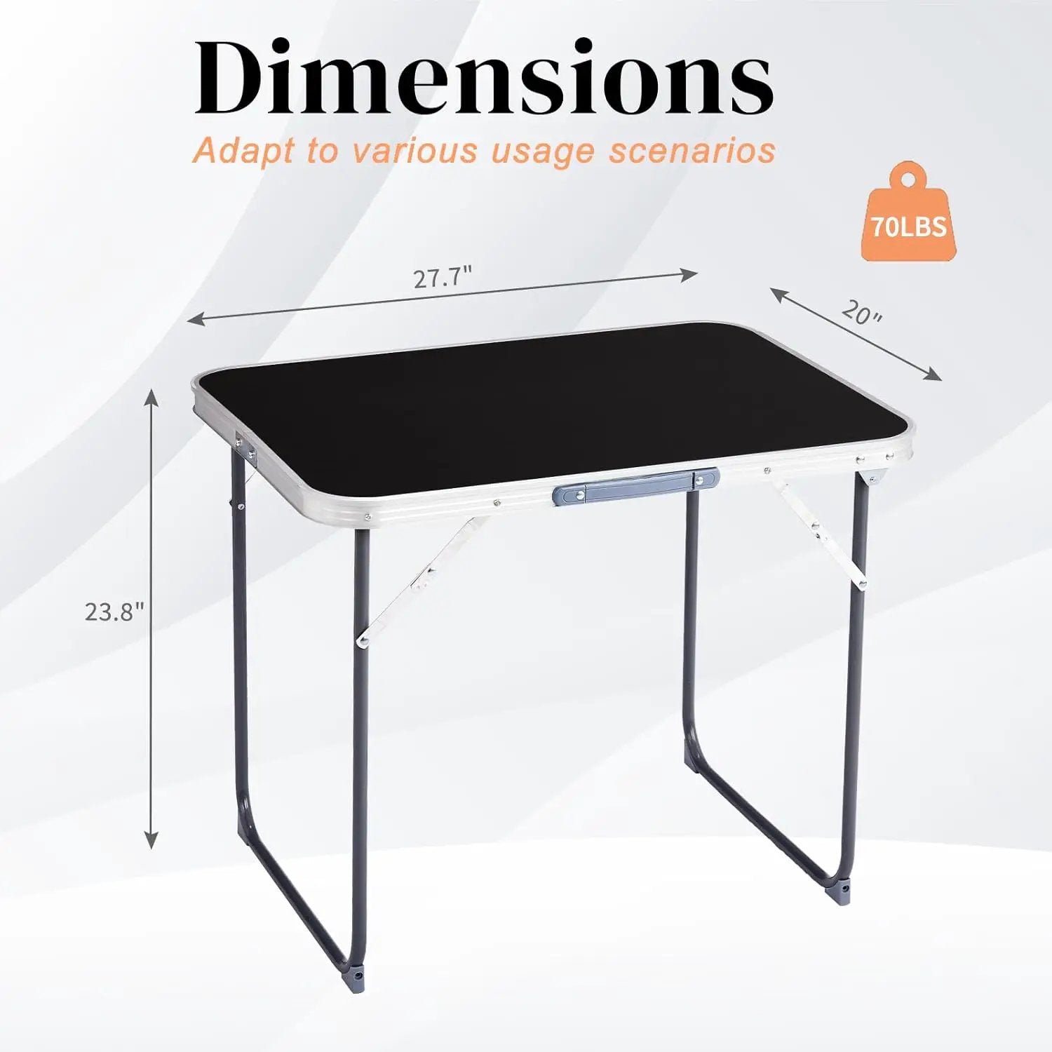 Outvita 2.3ft Portable Folding Camping Table, Outdoor Waterproof Picnic Table, Aluminum Lightweight Suitcase Foldable Table for Picnic BBQ Beach Dining by GreenHaven Gardens