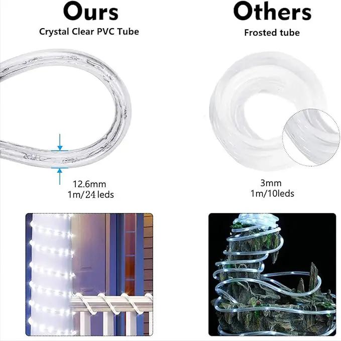 150ft LED Rope Lights Outdoor, 1080 LED Connectable and Flexible Tube Lights with 8 Modes, Waterproof LED Rope Lighting for Garden, Patio, Bedroom, Party, Pool, Indoor Outdoor Decoration (Blue) by GreenHaven Gardens