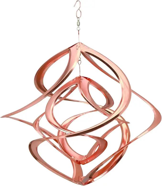 Red Carpet Studios Cosmix Copper Double Wind Sculpture, Small (31058), 14 Inch by GreenHaven Gardens