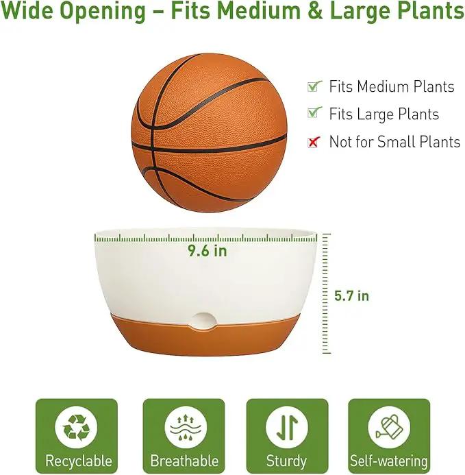 10 Inch Hanging Planters for Indoor & Outdoor Plants (2 Pack) - Self-Watering & Drainage Flower Pots with 2 Kinds of Plant Hangers for Home Decor & Garden (White, 10 in) by GreenHaven Gardens