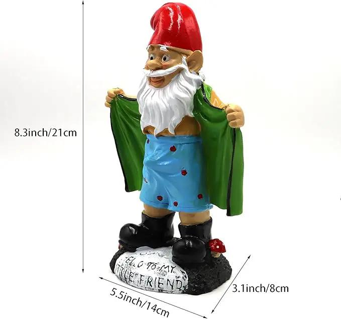 Tirifer 8.3inch/21cm Big Size Garden Gnome, Polyresin Outdoor Sculpture Gnome Statue Garden Figurine Art Garden Decoration for Lawn Yard Balcony Porch Patio by GreenHaven Gardens