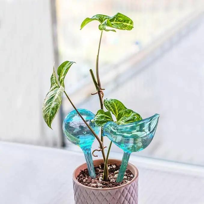 Plant Self Watering Globes - 10pcs Flower Self Watering Planter Insert, Plastic Self Watering Bulbs Auto for Plants, Garden Water Device Drippers System for Travel Business Trip Plant Self-Watering by GreenHaven Gardens