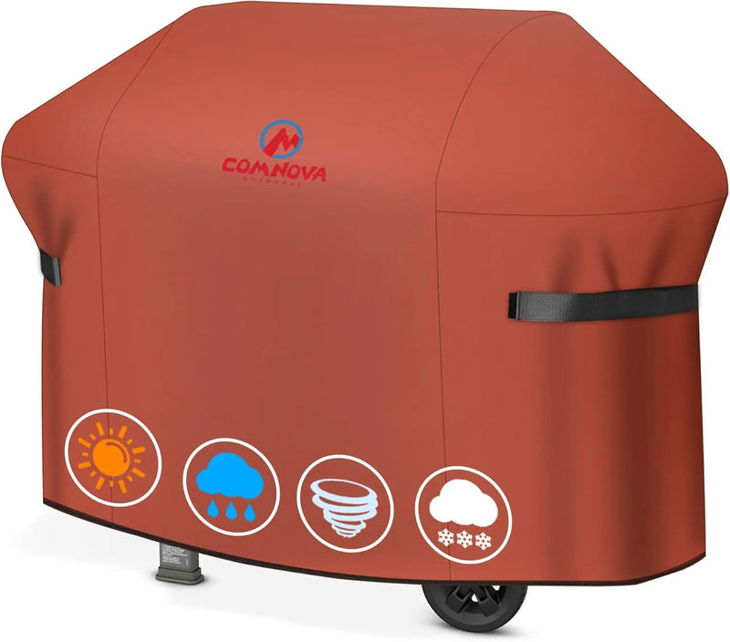 Comnova Grill Cover 58 Inch - 600D BBQ Cover for Outdoor Grill Heavy Duty and Waterproof, 58 Inch Barbecue Gas Grill Covers for Weber, Char-Broil, Nexgrill, Monument, Dyna-glo, Brinkmann and More by GreenHaven Gardens