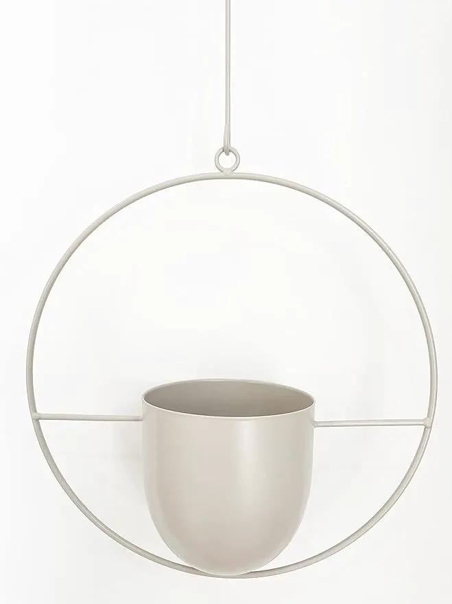 Boho White Metal Plant Hanger,Metal Wall and Ceiling Hanging Planter, Modern Planter, Mid Century Flower Pot Plant Holder, Minimalist Planter for Indoor Outdoor Home Decor… by GreenHaven Gardens