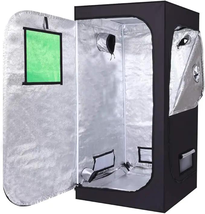 36"x36"x72" Mylar Hydroponic Grow Tent with Window for Indoor Plant Growing 3'x3'x6' by GreenHaven Gardens