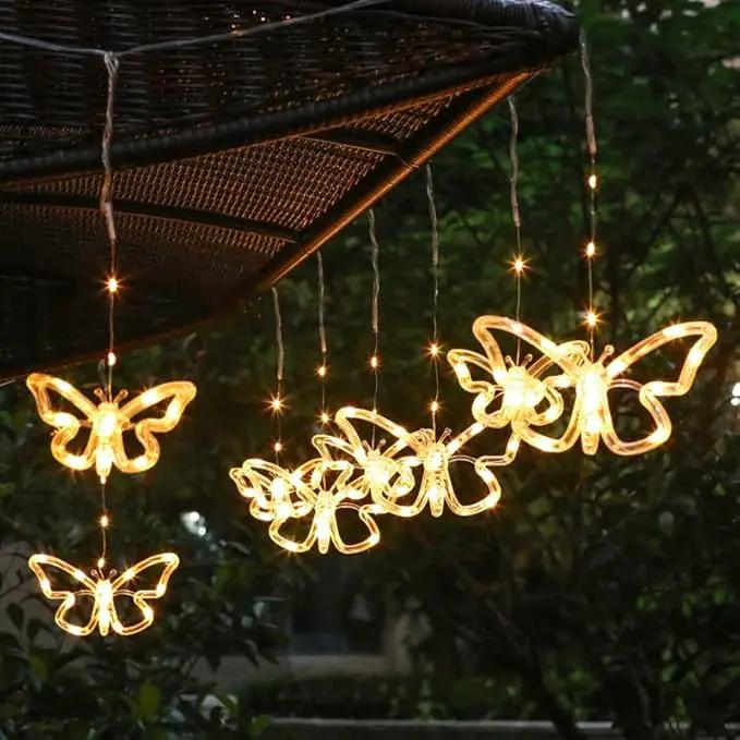 Solar USB String Butterfly Lights Indoor Outdoor 10 LED Fairy Light Decorations for Garden Fence Patio Yard Christmas Tree, Lawn, Patio, Party Decoration (Solar Light) by GreenHaven Gardens