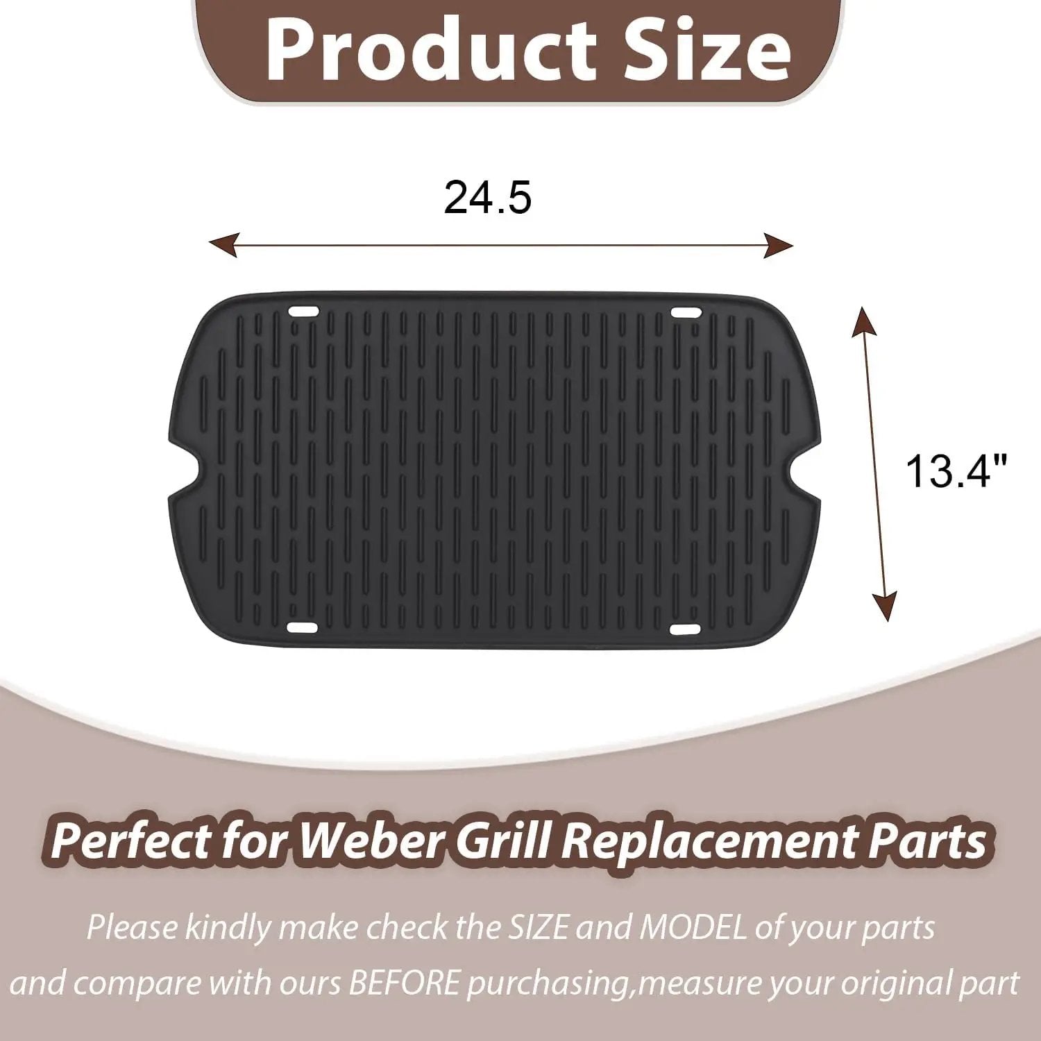 Griddle for Weber Traveler Grill 9010001 9020001 9030001, 7034 Cast Iron Griddle Insert Replacement Parts for Weber Traveler 9013001 9011701 Flat Top Griddle Accessories with Carry Bag by GreenHaven Gardens
