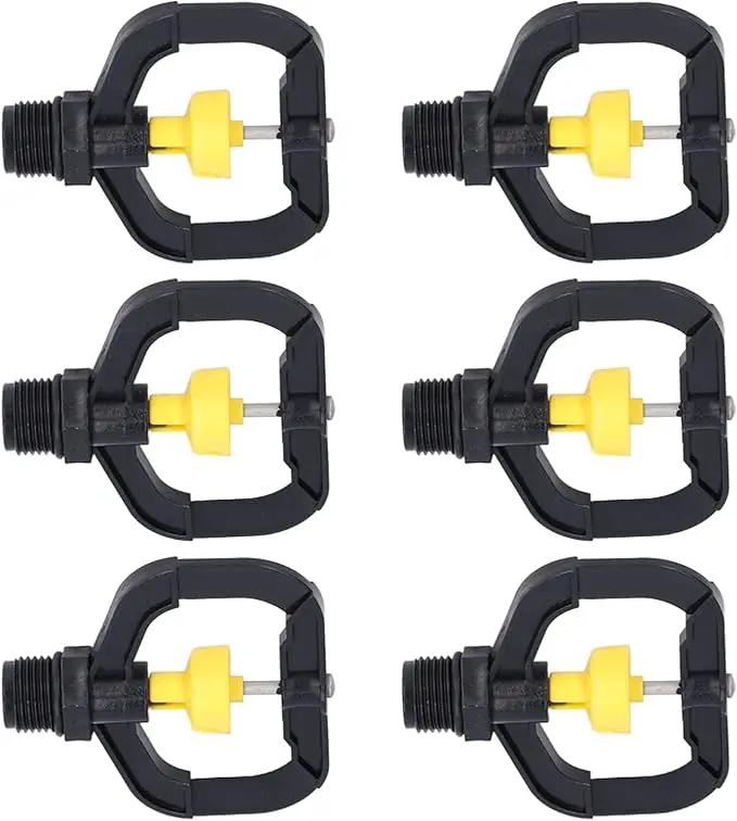Pwshymi Garden Irrigation Misting Nozzles, 12PCS Plastic Spray Nozzle, Rotating Irrigation Sprinklers Atomizing Rotating Irrigation Spray Nozzles with G1/2 Male Thread for Garden Yard Lawn by GreenHaven Gardens