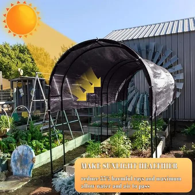 Cool Area 55% 6.5x10ft Sunblock Shade Cloth Cover Mesh UV Resistant Net for Garden Flower Plant Greenhouse, Black by GreenHaven Gardens