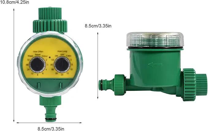 Automatic Irrigation Timer, Green ABS Multi Function Two Dial Automatic Electronic Watering Timer Garden Irrigation Controller for Roof Garden Balcony Villa Garden Outdoor Automatic Sprinkler System by GreenHaven Gardens