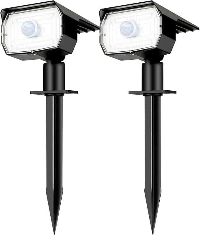 nipify Solar Spot Lights Outdoor Motion Sensor with 3 Modes, Solar Spotlights Outdoor Waterproof 2-in-1 Auto On/Off Solar Landscape Lighting for Outside Yard Wall Garden Pathway, Cool White, TBD-33 by GreenHaven Gardens