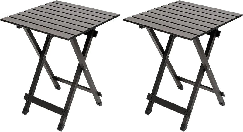 SUNNYFEEL Folding Camping Table - Lightweight Aluminum Portable Picnic Table, 18.5x18.5x24.5 Inch for Cooking, Beach, Hiking, Travel, Fishing, BBQ, Indoor Outdoor Small Foldable Camp Tables by GreenHaven Gardens
