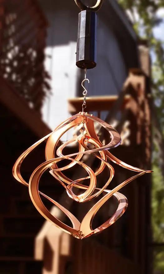 Red Carpet Studios Cosmix Copper Double Wind Sculpture, Small (31058), 14 Inch by GreenHaven Gardens