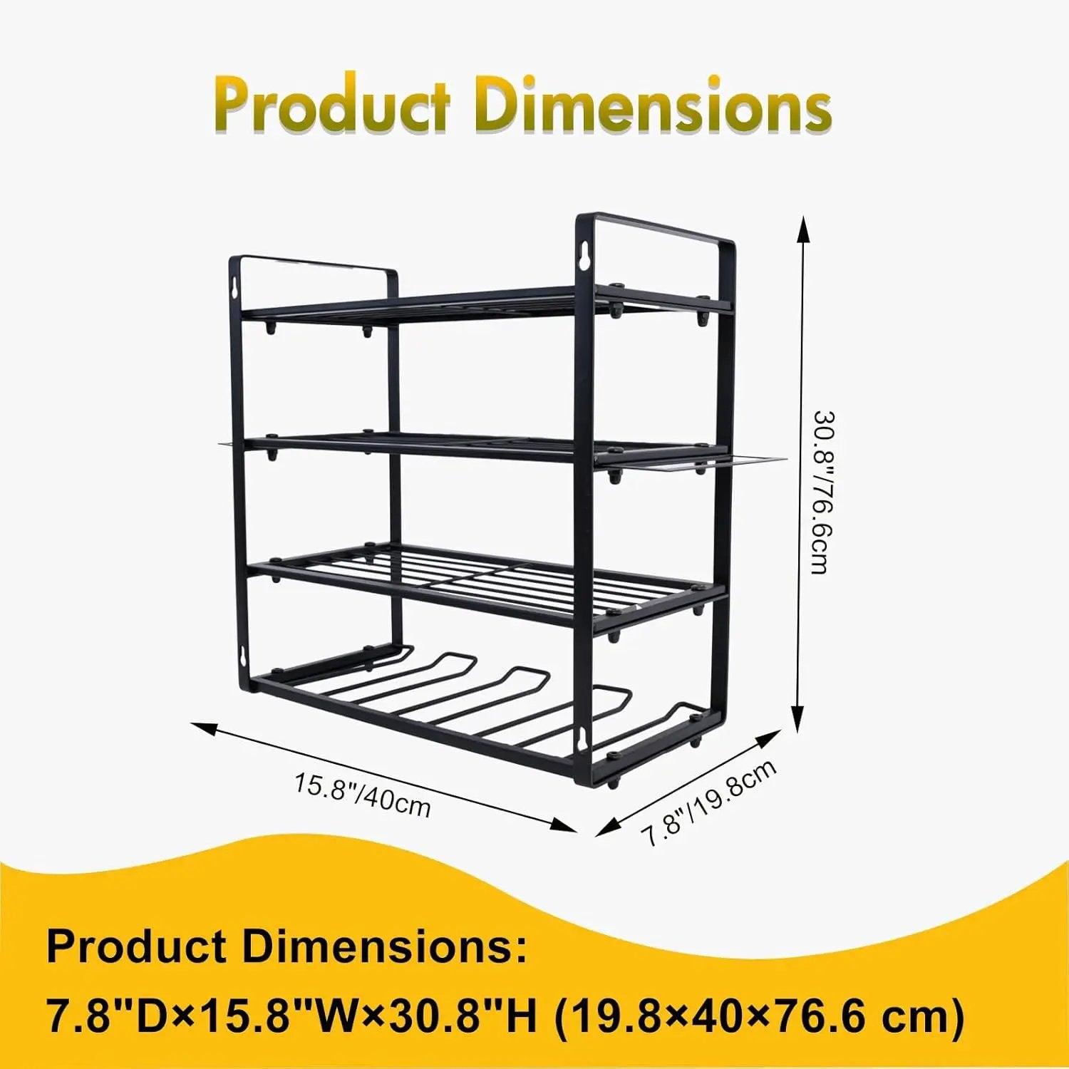 Wall Mount Power Tool Organizer, 4 Layer 4 Drill Hangers Storage Rack, Tool Organizers and Storage for Garage, Workshop, Pegboard, Shed - 16 inch by GreenHaven Gardens