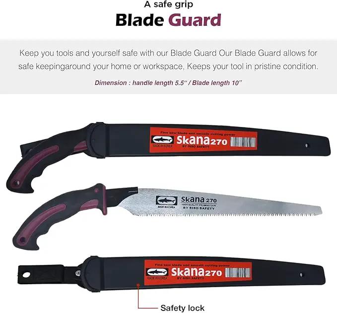 CustomGrips Professional 10.5 Inch Handle Saw, Ideal for Pruning, Horticulture, Tree Trimming, Camping, Gardening, Carpentry with Study High Plated Blade, Replaceable. [Carry Case Included] Large by GreenHaven Gardens