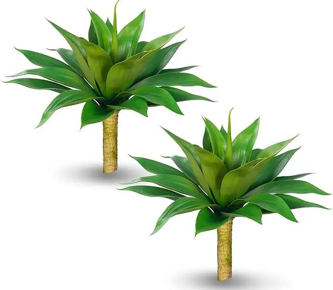 Artificial Agave Plants,Large UV Resistant Fake Agave Planters for Indoor and Outdoor Decorating Plantas Artificiales Decorativas Grandes(2Pack, 28") by GreenHaven Gardens