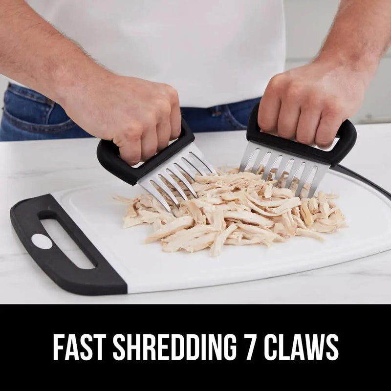 GORILLA GRIP BPA-Free Chicken Shredder Meat Claws, Sharp Stainless Steel Food Shredding Fork, Comfortable Handle, Easily Shred Pulled Pork, Taco Meats, Kitchen Smoker BBQ Tool, Dishwasher Safe, Black by GreenHaven Gardens