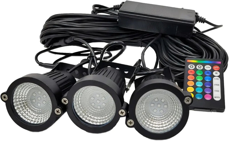 Custom Pro Color Changing Universal Upgraded Premium Light Kit for Oase & Pond Boss 1/4 HP Floating Fountain w/Remote by GreenHaven Gardens