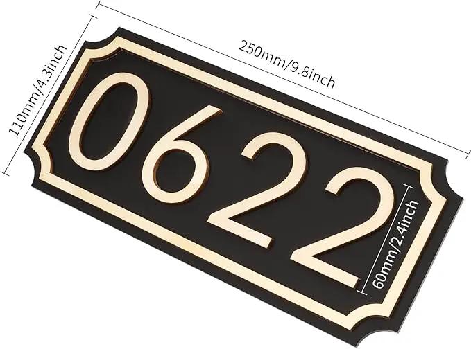 House Numbers for Outside, Address Plaques, Mailbox Numbers, Two Sets of Numbers from 0-9, Personalized Address Signs for House, Mailbox, Apartment, Office, Hotel, Classroom, Garden. Decorative Numbers Plaque. by GreenHaven Gardens