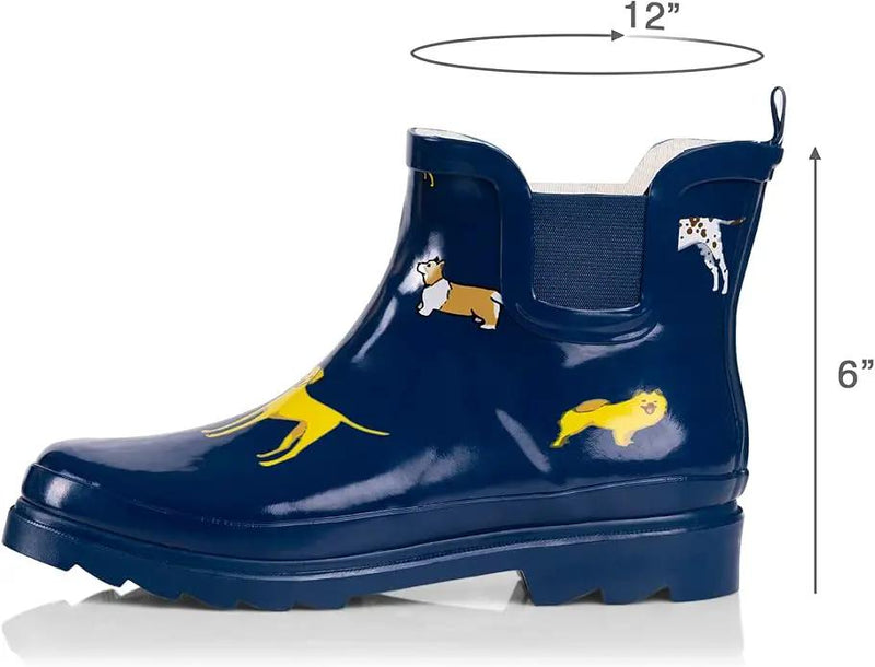 NORTY - Womens Ankle Rain Boots - Ladies Waterproof Winter Spring Garden Boot runs ½ size large by GreenHaven Gardens