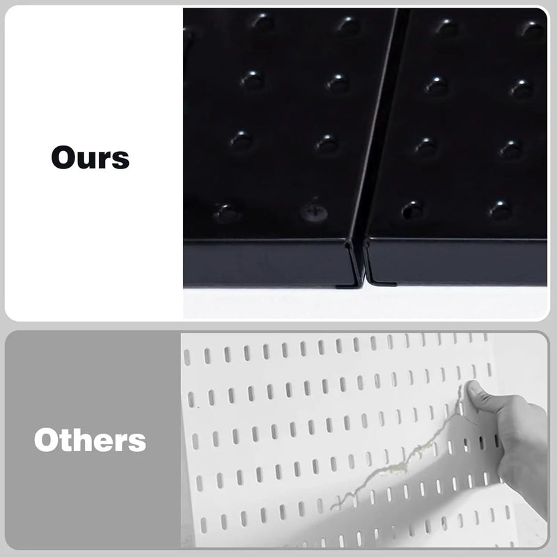 48x24 inch Black Metal Pegboard Kit for Wall Organization with Hooks, Garage Storage Bins, and Utility Tool Board, Efficient Tool Organizer Peg Board by GreenHaven Gardens