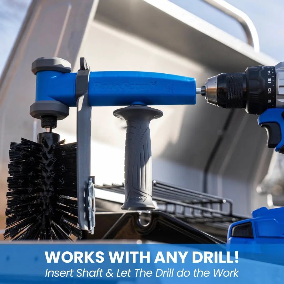 Grill Brush, Cleaning Kit, Drill Attachment, Grill Cleaner, No Metal, BBQ Grill Brush, Perfect for Removing Rust, Grime, Grease, and More by GreenHaven Gardens